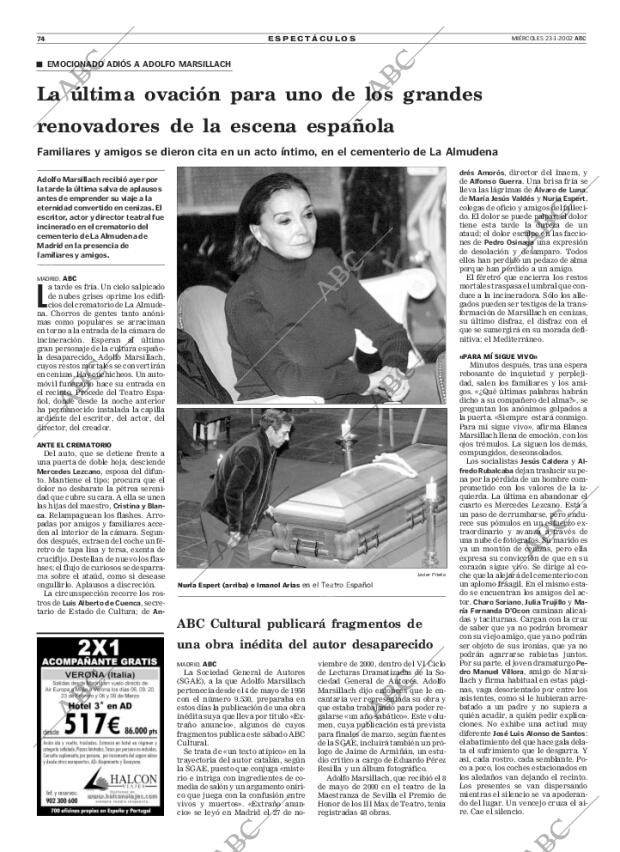 ABC MADRID 23-01-2002 página 74