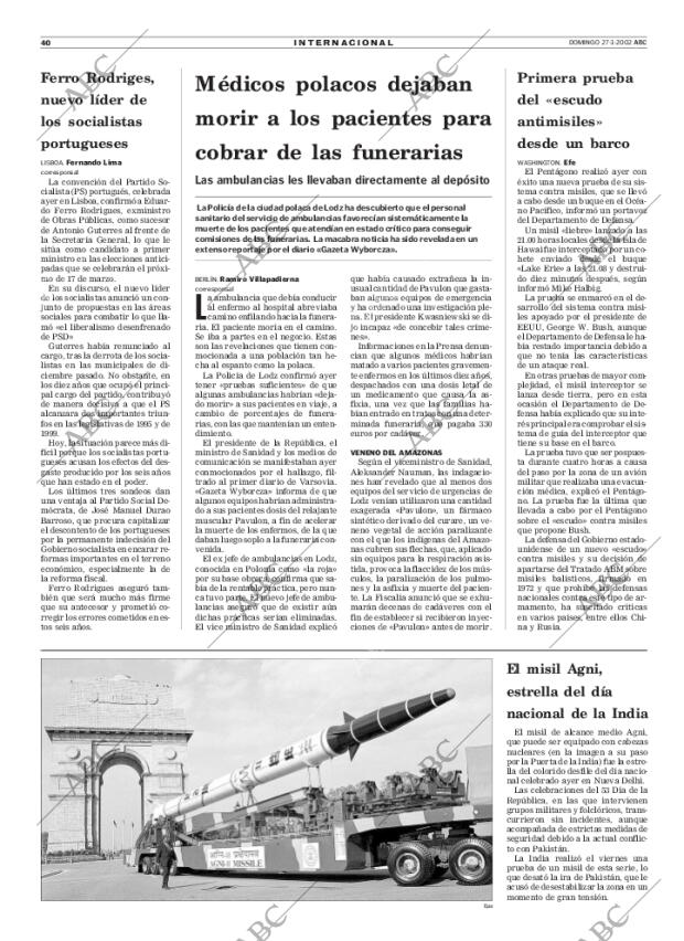 ABC MADRID 27-01-2002 página 40