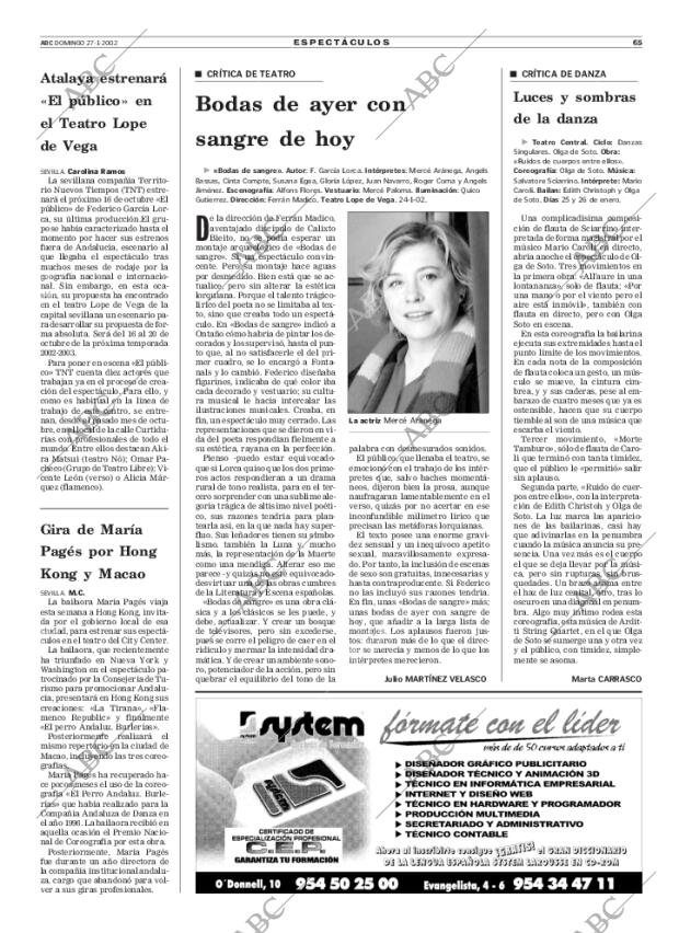 ABC SEVILLA 27-01-2002 página 65