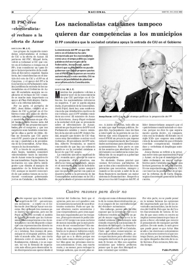ABC MADRID 29-01-2002 página 18