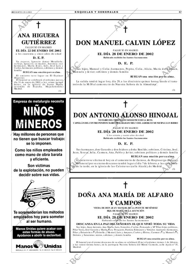 ABC MADRID 29-01-2002 página 67