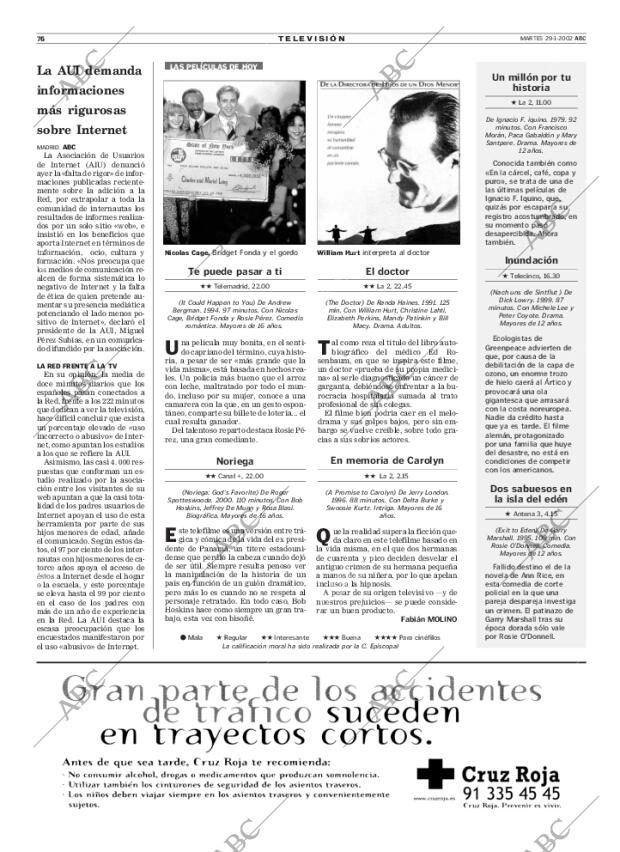 ABC MADRID 29-01-2002 página 76