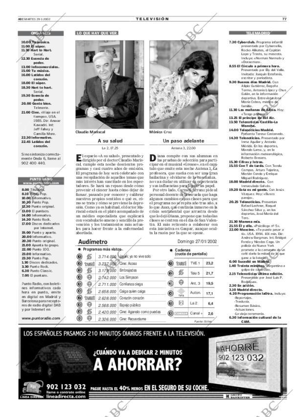 ABC MADRID 29-01-2002 página 77
