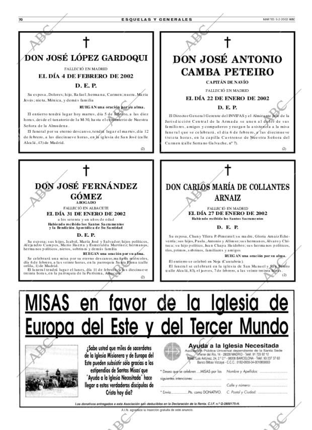 ABC MADRID 05-02-2002 página 70