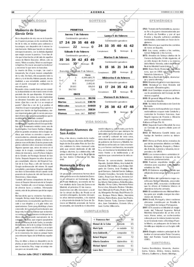 ABC MADRID 10-02-2002 página 68
