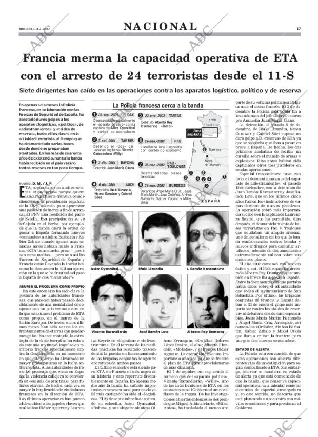 ABC MADRID 11-02-2002 página 17