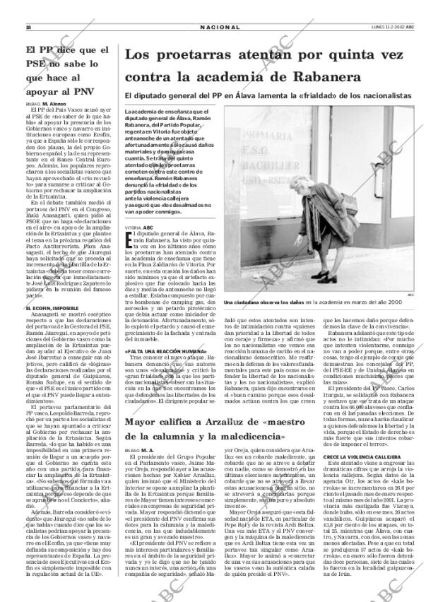 ABC MADRID 11-02-2002 página 18
