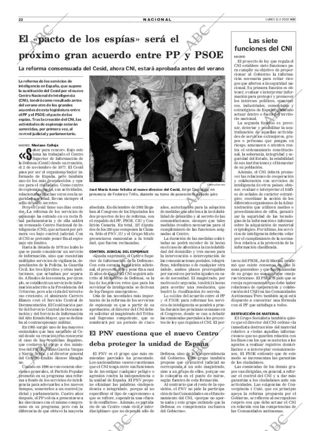 ABC MADRID 11-02-2002 página 22