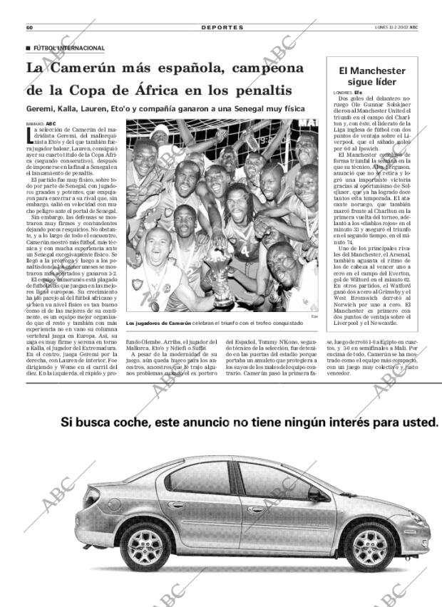 ABC MADRID 11-02-2002 página 60
