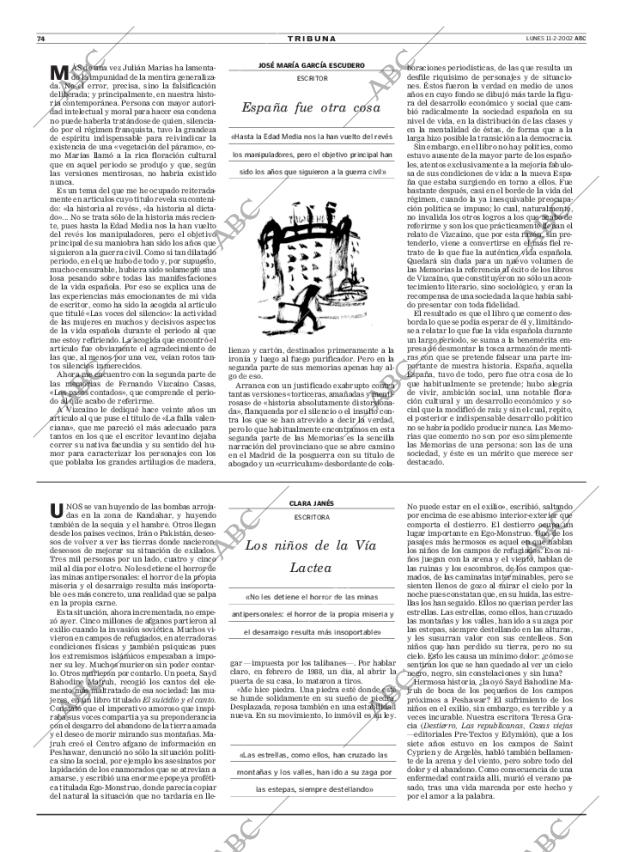 ABC MADRID 11-02-2002 página 74