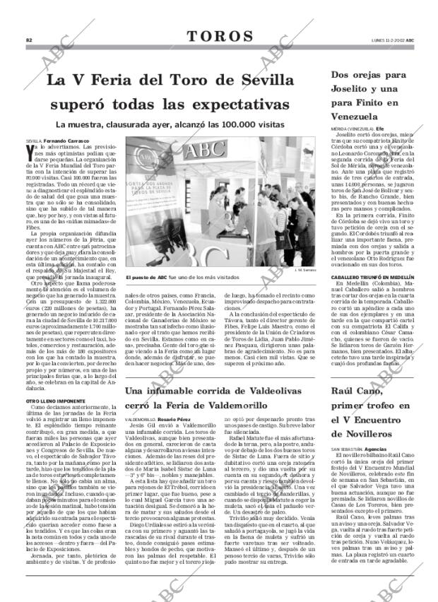 ABC MADRID 11-02-2002 página 82