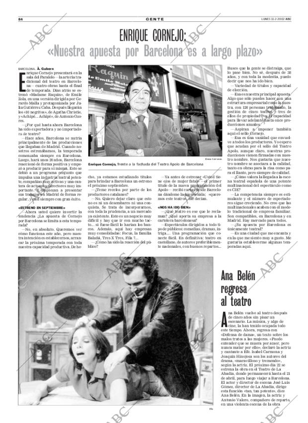 ABC MADRID 11-02-2002 página 84