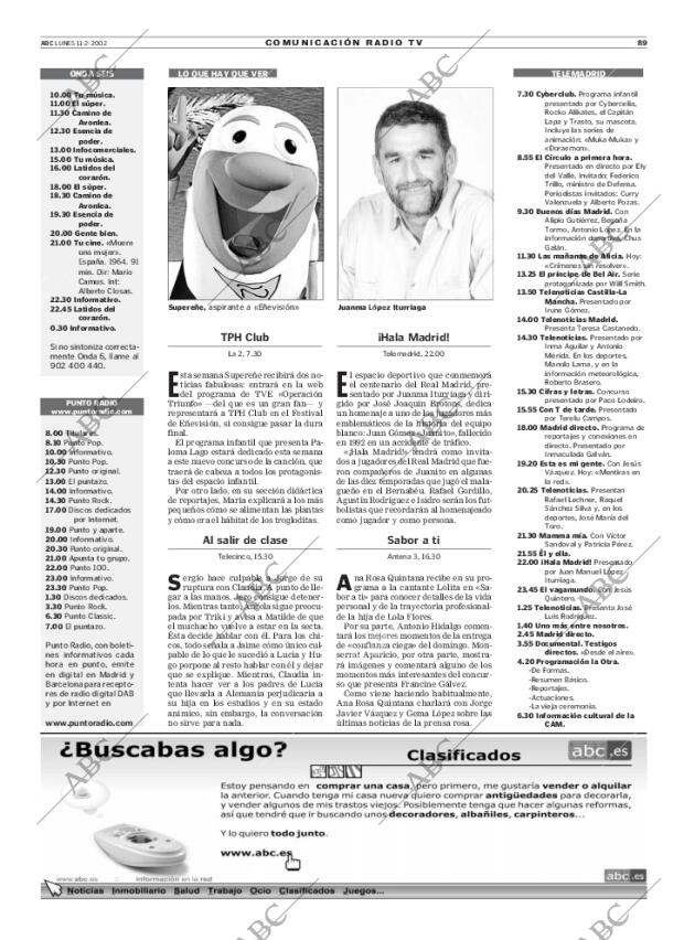 ABC MADRID 11-02-2002 página 89