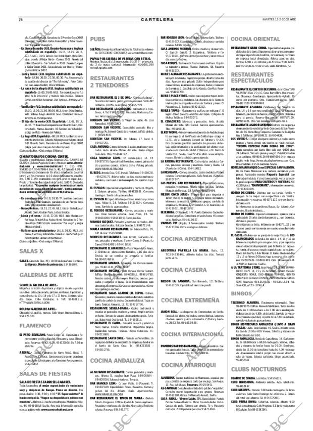 ABC SEVILLA 12-02-2002 página 74