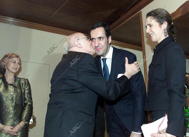 La familia real en el concierto de Rostropovich