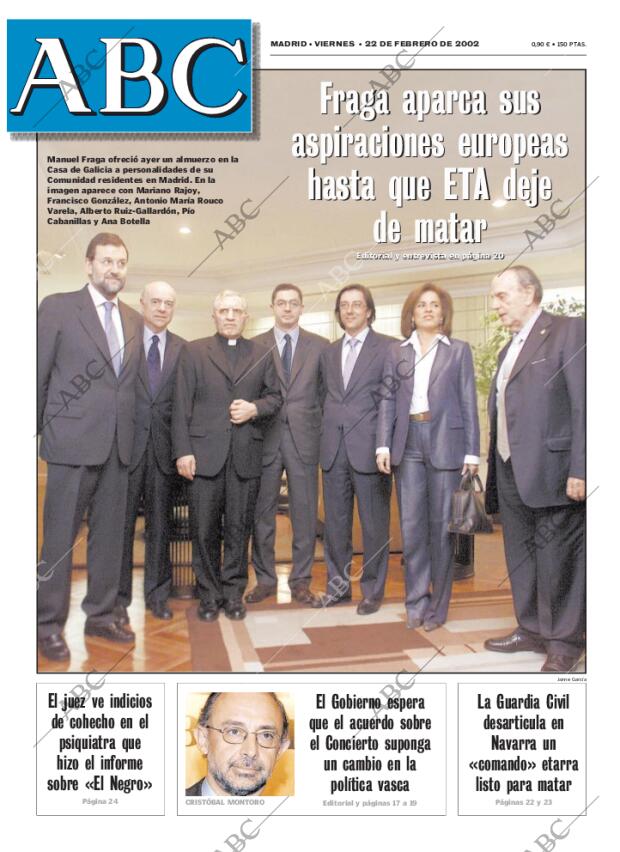 ABC MADRID 22-02-2002 página 1