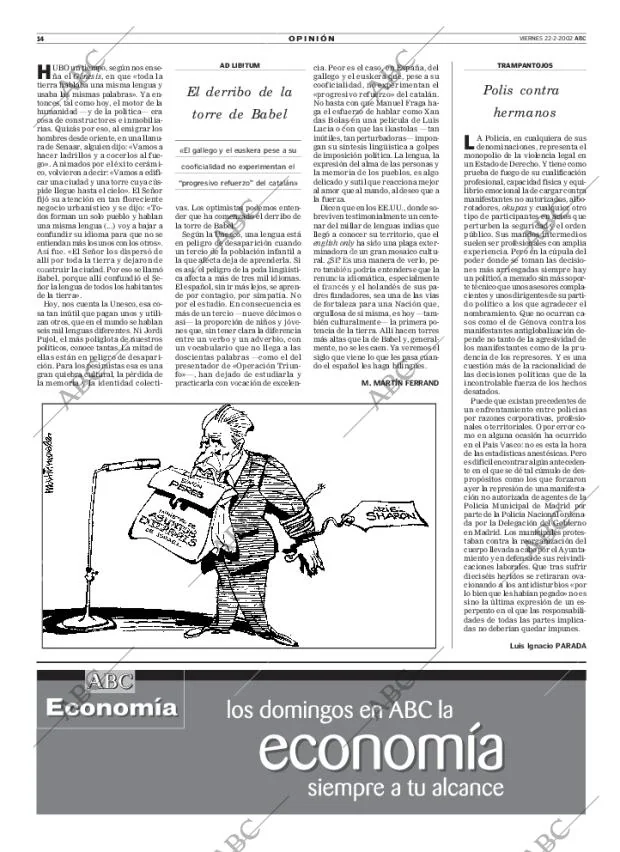 ABC MADRID 22-02-2002 página 14