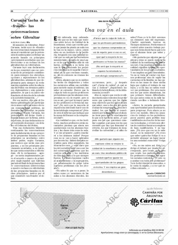 ABC MADRID 22-02-2002 página 26