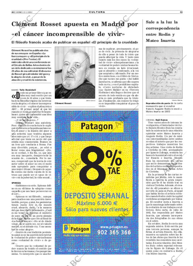ABC MADRID 22-02-2002 página 43