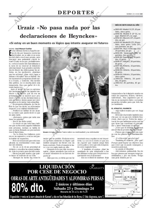 ABC MADRID 22-02-2002 página 56