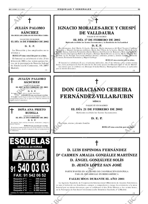 ABC MADRID 22-02-2002 página 65