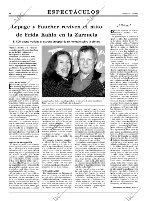 ABC MADRID 22-02-2002 página 68