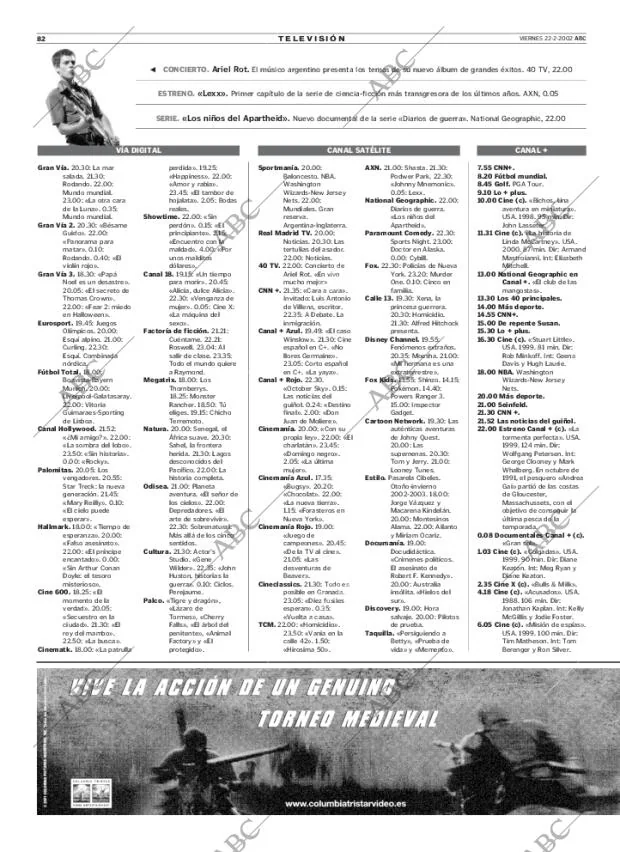 ABC MADRID 22-02-2002 página 82