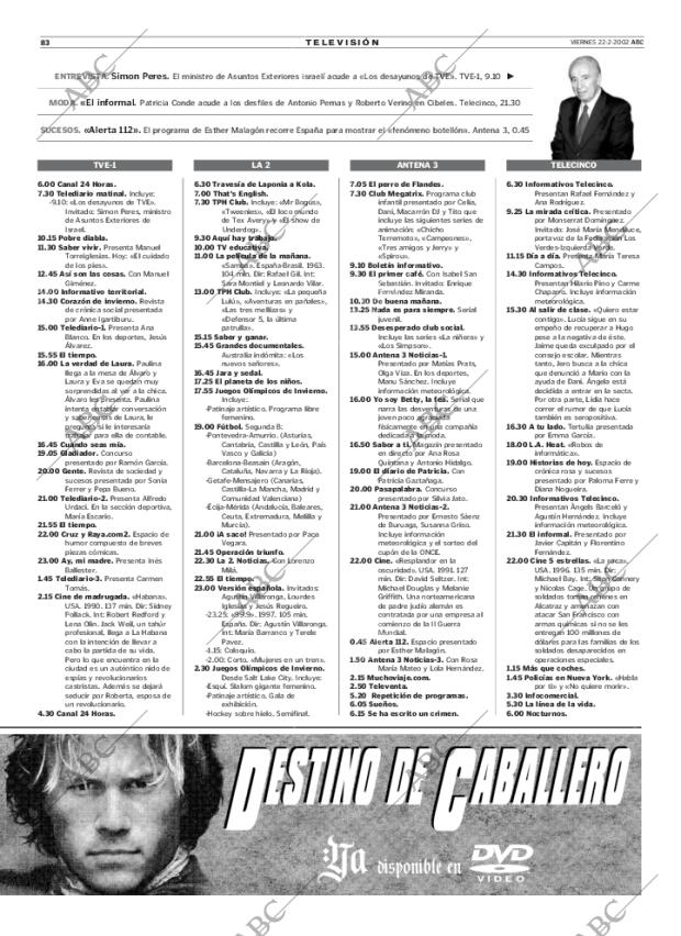 ABC MADRID 22-02-2002 página 83