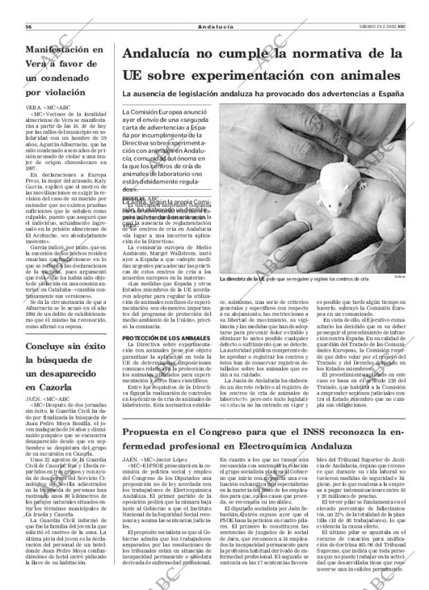 ABC SEVILLA 23-02-2002 página 56