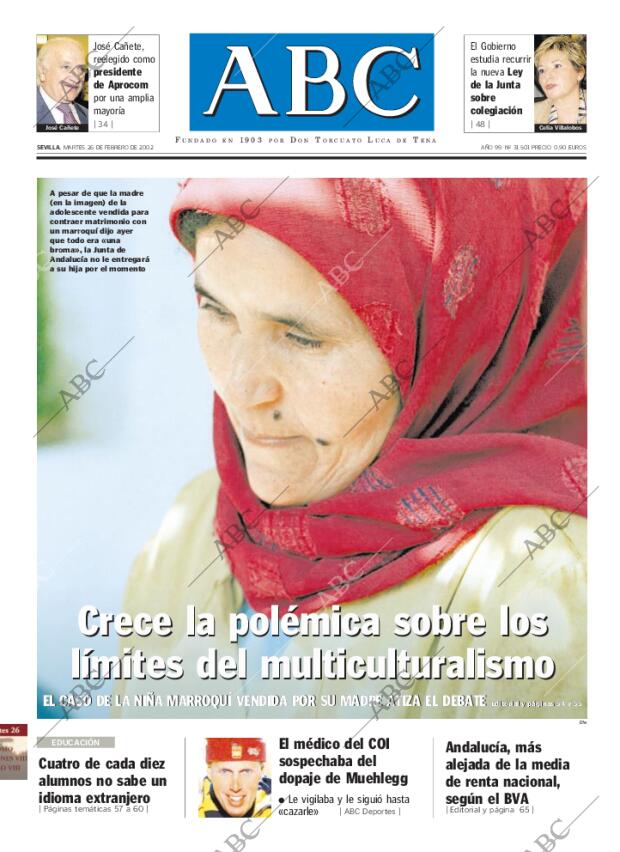 ABC SEVILLA 26-02-2002 página 1