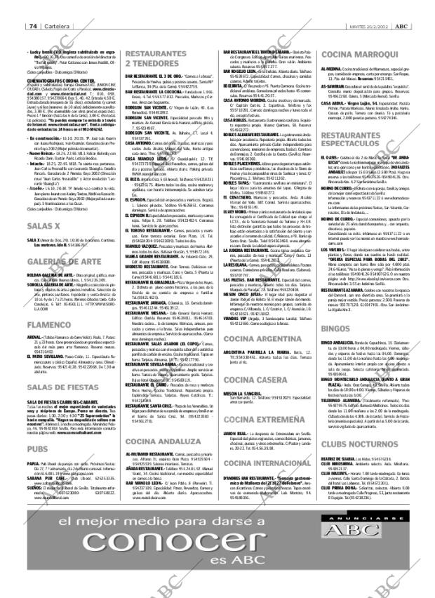 ABC SEVILLA 26-02-2002 página 74