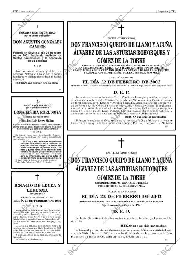 ABC SEVILLA 26-02-2002 página 77