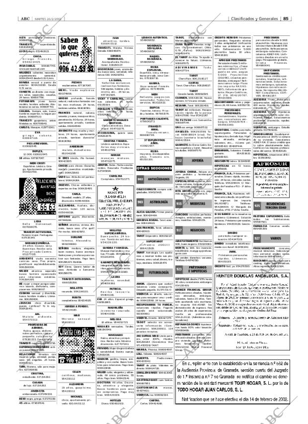 ABC SEVILLA 26-02-2002 página 85