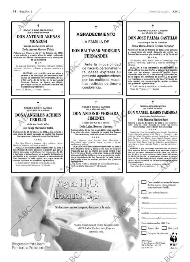 ABC SEVILLA 27-02-2002 página 78