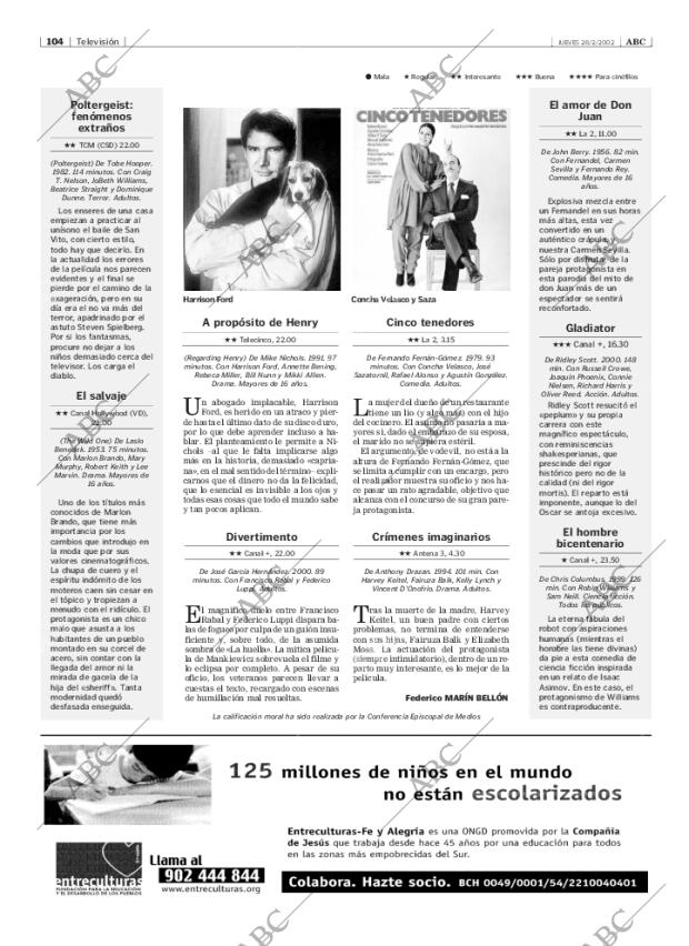 ABC MADRID 28-02-2002 página 104