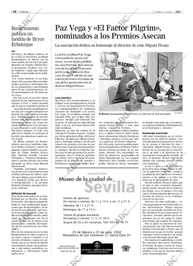 ABC SEVILLA 03-03-2002 página 58