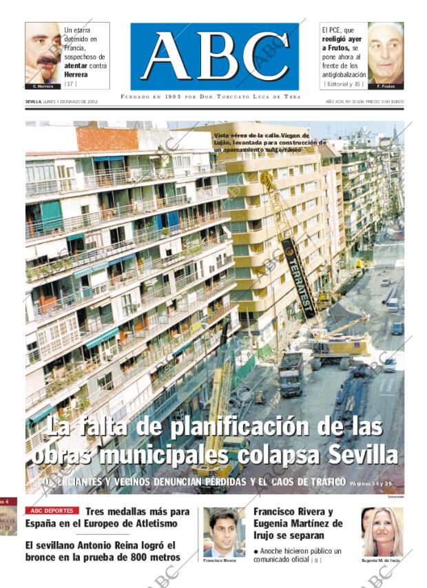 ABC SEVILLA 04-03-2002 página 1