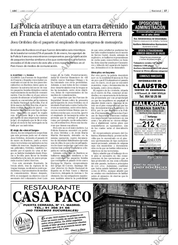 ABC SEVILLA 04-03-2002 página 17