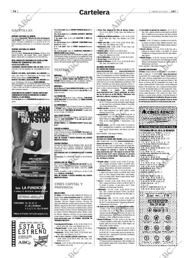 ABC SEVILLA 22-03-2002 página 74