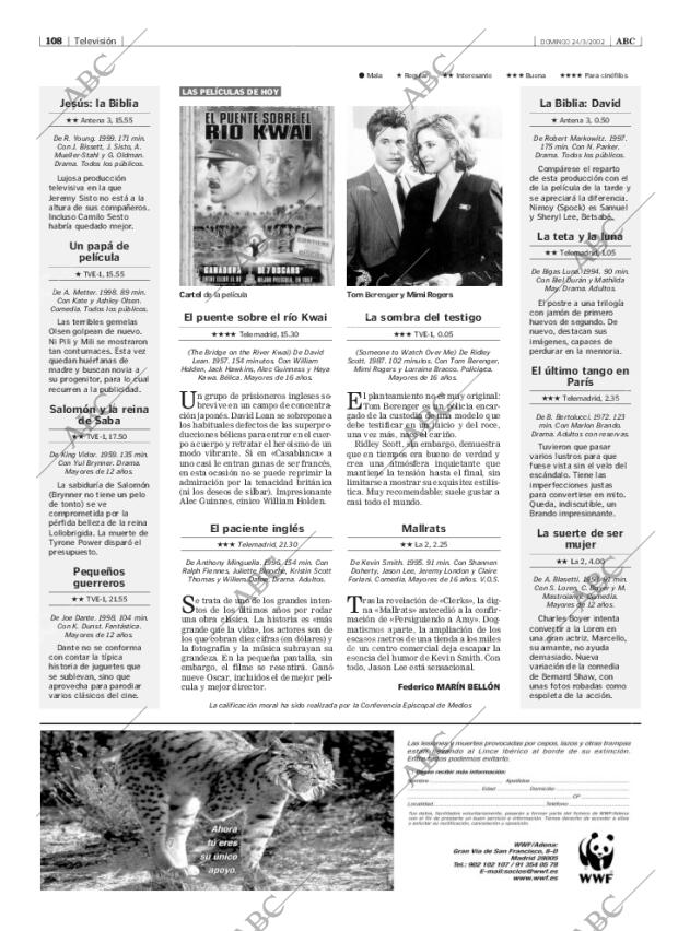 ABC MADRID 24-03-2002 página 108