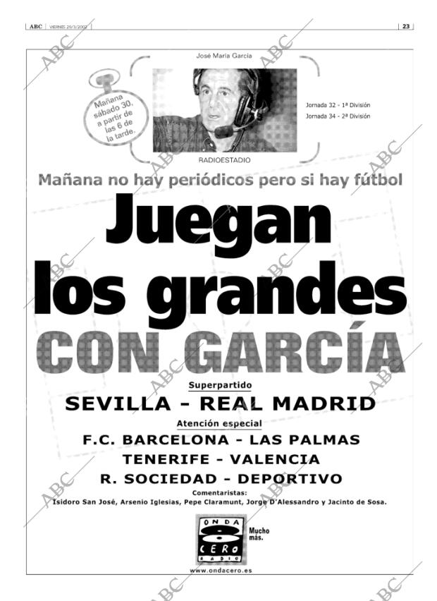 ABC MADRID 29-03-2002 página 23