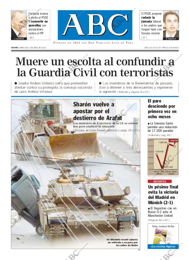 ABC MADRID 03-04-2002 página 1