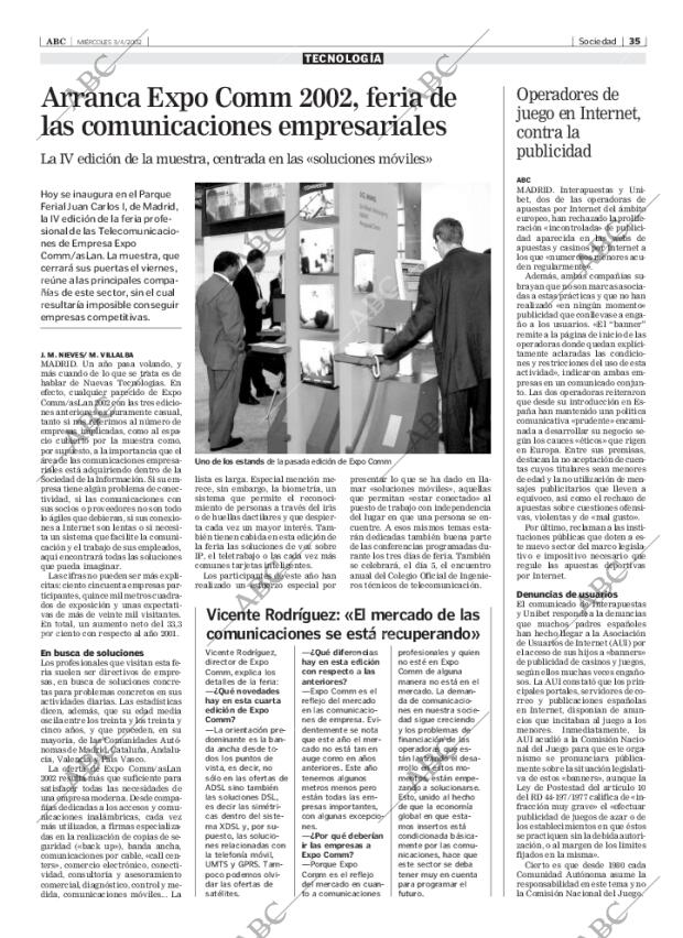 ABC MADRID 03-04-2002 página 35