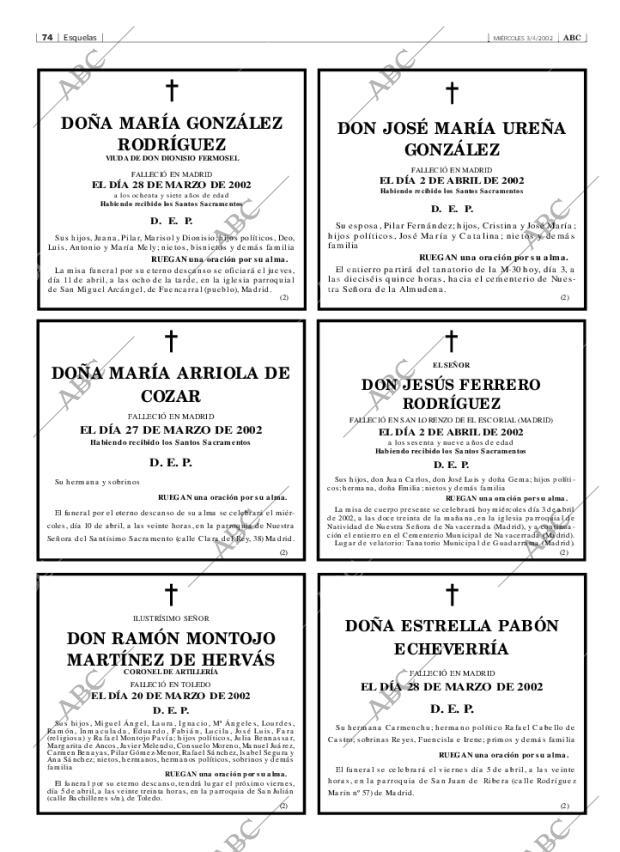ABC MADRID 03-04-2002 página 74