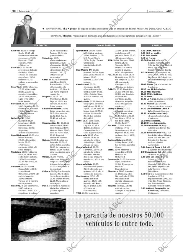 ABC MADRID 04-04-2002 página 98