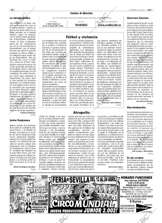 ABC SEVILLA 12-04-2002 página 12