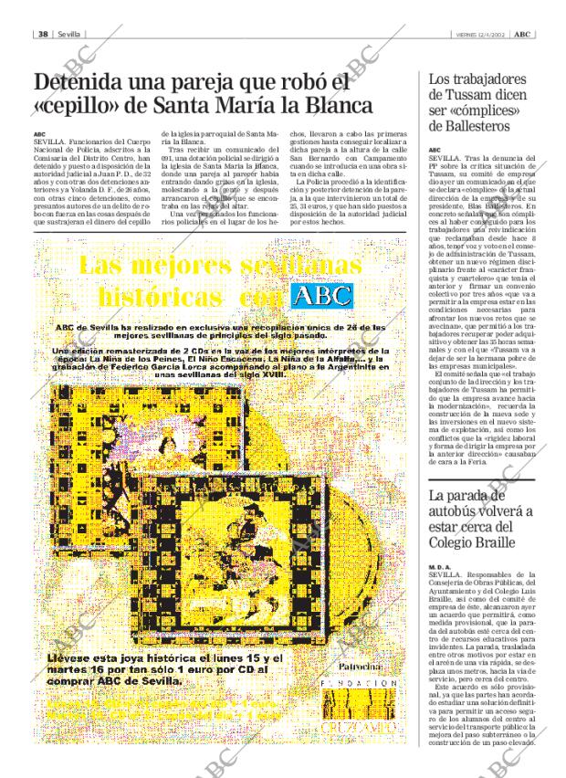 ABC SEVILLA 12-04-2002 página 38