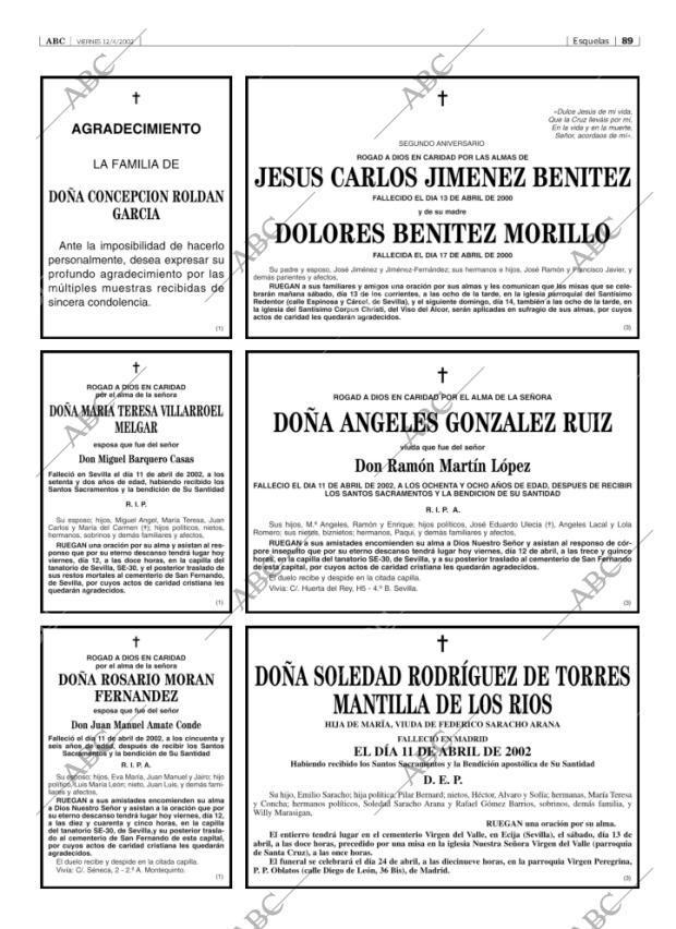 ABC SEVILLA 12-04-2002 página 89