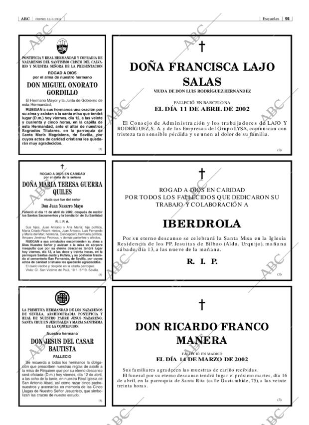 ABC SEVILLA 12-04-2002 página 91
