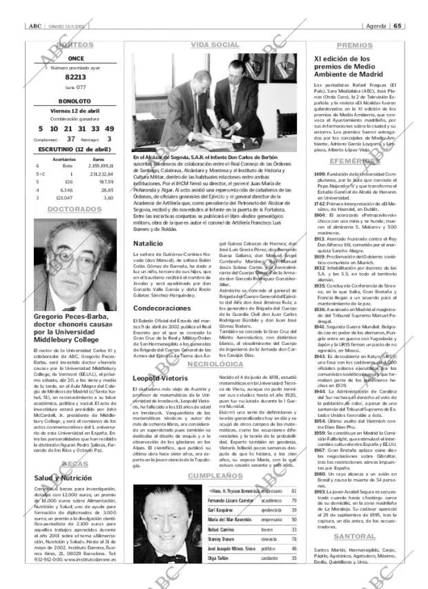 ABC MADRID 13-04-2002 página 65